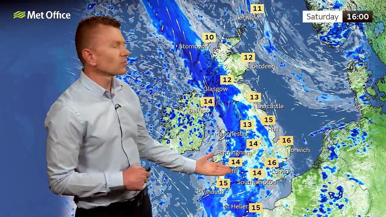 Met Office Saturday Afternoon Weather Forecast 16/05/2026