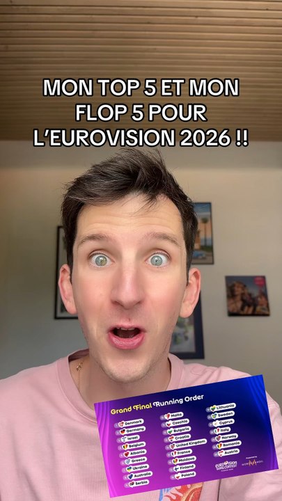 MES FAVORIS POUR L’EUROVISION 2026 !