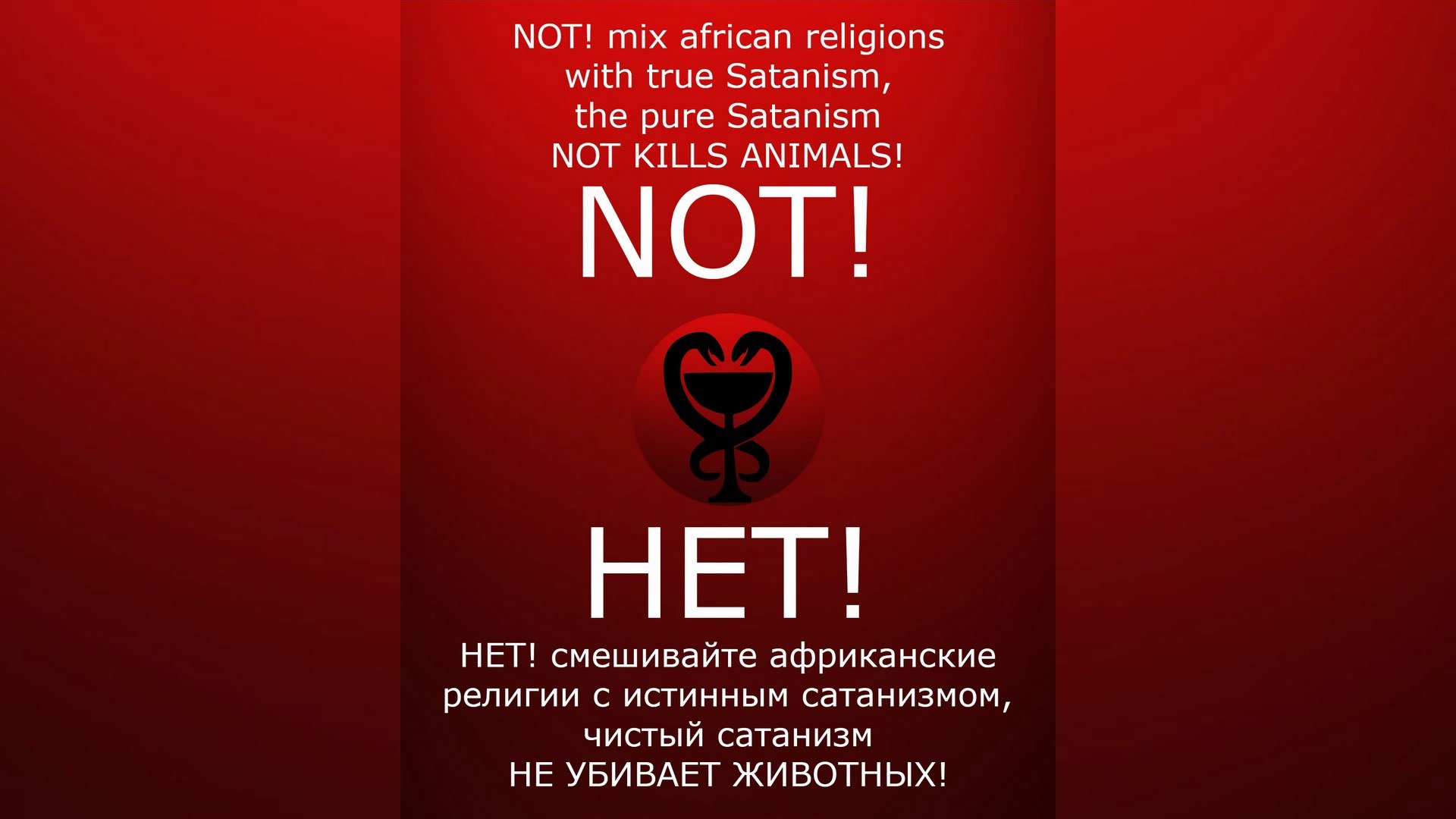 ⁣pure Satanism NOT KILLS ANIMALS! / чистый сатанизм НЕ УБИВАЕТ ЖИВОТНЫХ! #satan #САТАНА #satanism