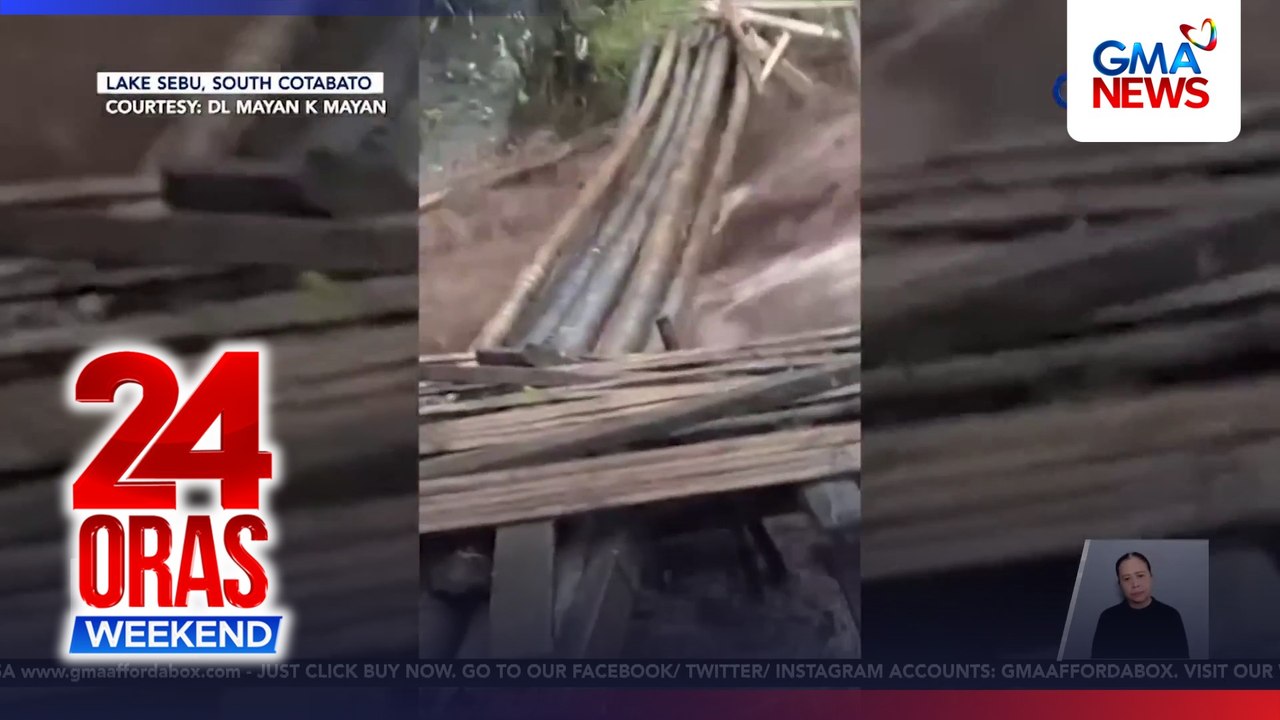 Improvised na tulay, nawasak ng malakas na ragasa ng tubig sa Lake Sebu | 24 Oras Weekend