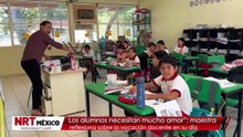 “Los alumnos necesitan mucho amor”: Maestra reflexiona sobre la vocación docente en su día