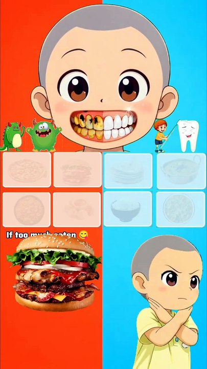 Teeth 😁 healthy with keji 👀🐥🍼 #animation #ytshorts