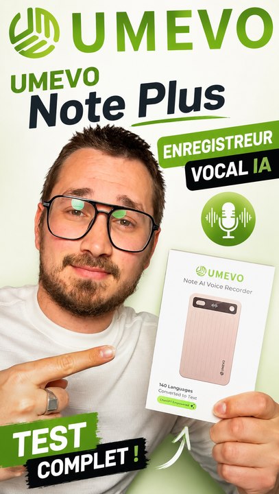 UMEVO Note Plus : l’enregistreur vocal IA qui résume tout !