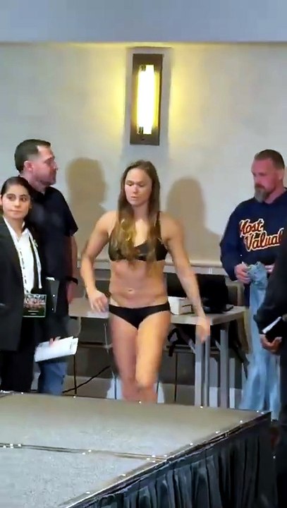 Ronda Rousey Walks to the Scales Before Epic Fight vs Gina Carano | Weigh-In Moments