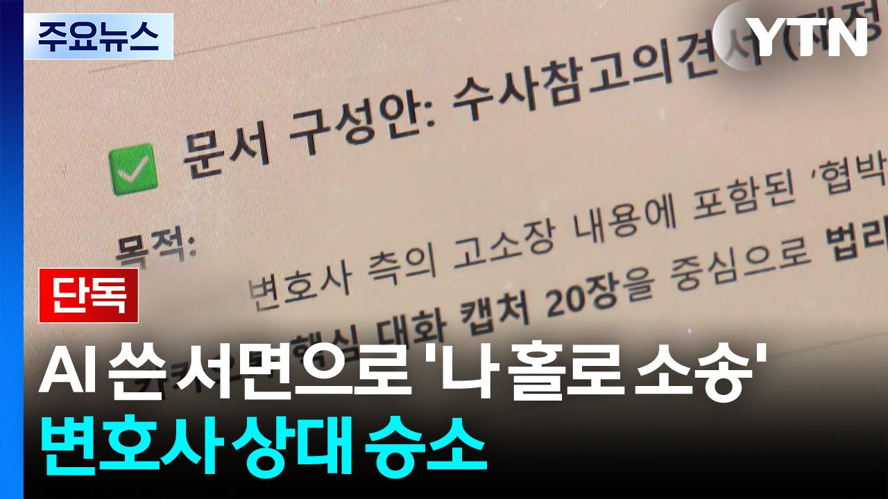[단독] AI 쓴 서면으로 '나 홀로 소송'...변호사 상대 승소 / YTN