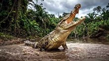 Giant Crocodile Explodes From the Water