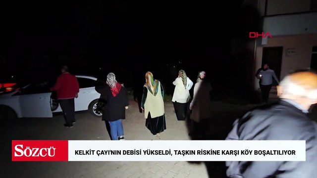 Tokat'ta Kelkit Çayı'nın debisi yükseldi, taşkın riskine karşı köy boşaltılıyor
