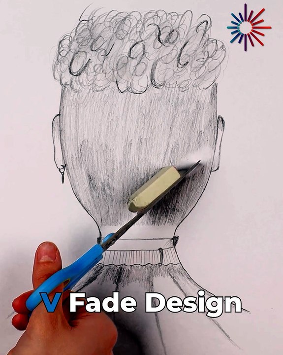 V Fade design on paper ✂️✨