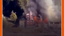 Impactante incendio en Bariloche: se prendió fuego un histórico hotel y evacuaron a los huéspedes