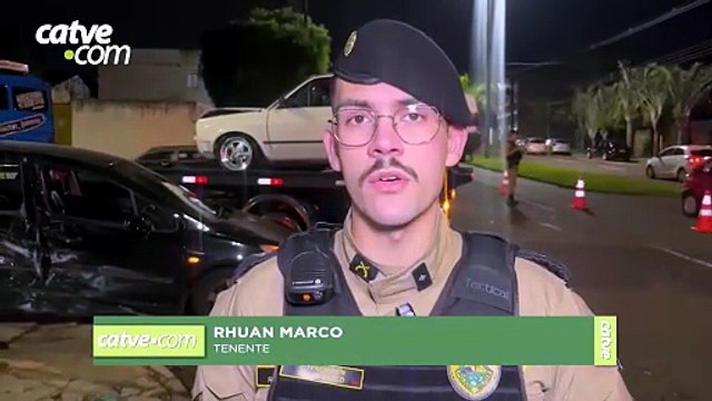 Tenente da PM detalha acidente causado por motorista embriagado na Avenida Brasil em Cascavel