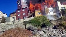 Se incendió un histórico hotel en Bariloche