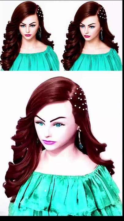 Easy open hairstyle for girls 🎀