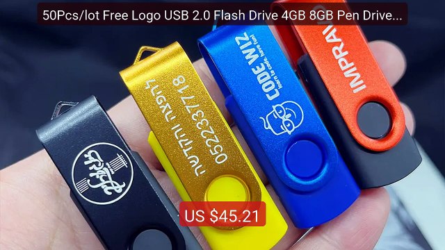 50Pcs/lot Free Logo USB 2.0 Flash Drive 4GB 8GB Pen Drive 1... — Top Pick 2026 | Unbeatable Price!
