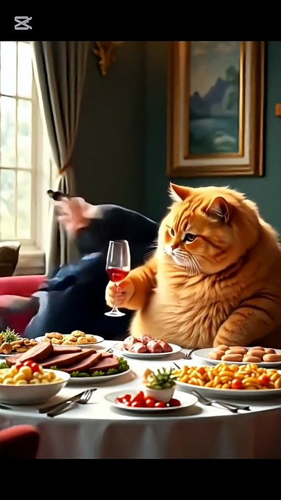Donald Cat 😇😄  Funny Cartoon Vibes
