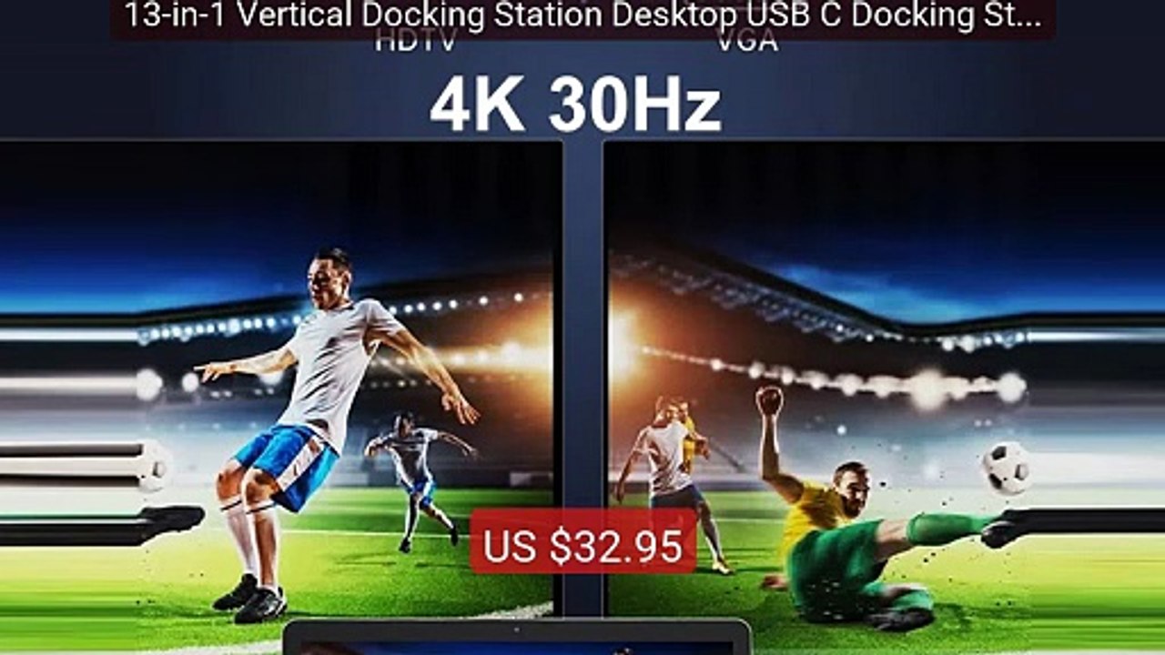 13-in-1 Vertical Docking Station Desktop USB C Docking Station HDMI... — Top Rated 2026 | Buy Now!
