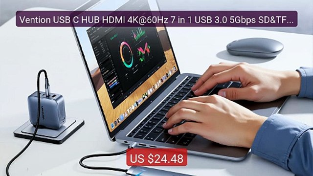 Vention USB C HUB HDMI 4K@60Hz 7 in 1 USB 3.0 5Gbps SD&TF Adap... — Hot Deal 2026 | Limited Offer!