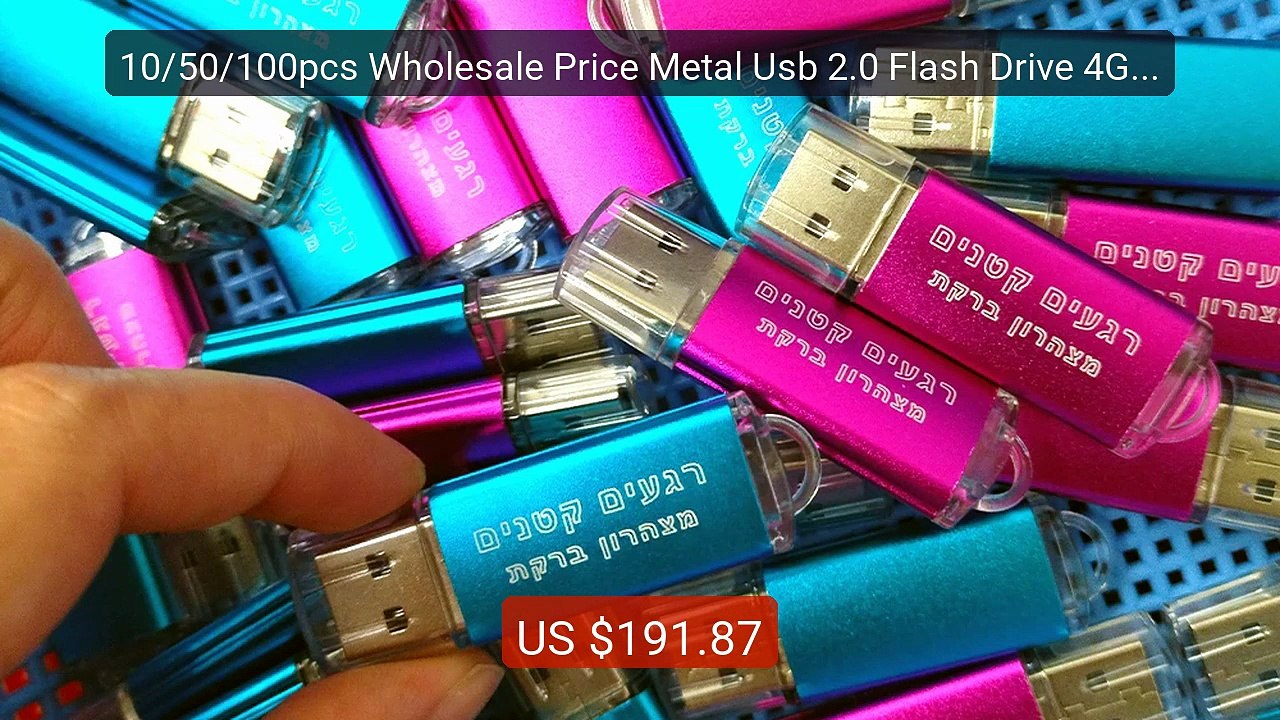 10/50/100pcs Wholesale Price Metal Usb 2.0 Flas...