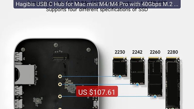 Hagibis USB C Hub for Mac mini M4/M4 Pro with 40Gbps M.2 SSD E... — Best Buy 2026 | Great Quality!