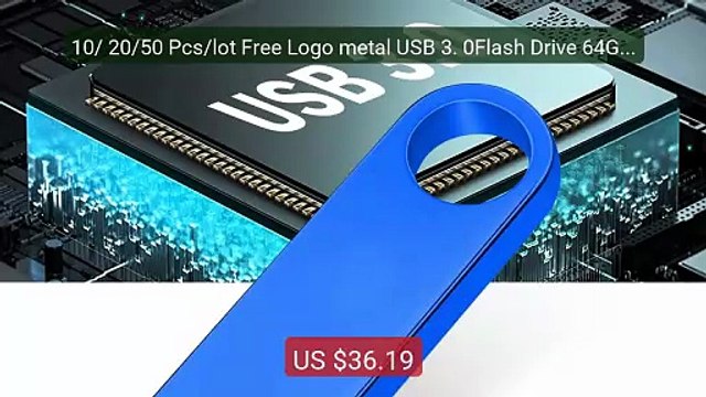 10/ 20/50 Pcs/lot Free Logo metal USB 3. 0Flash Drive 64GB ... — Top Pick 2026 | Unbeatable Price!