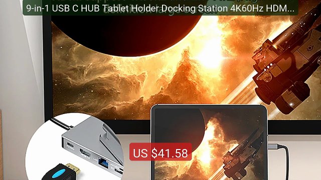 9-in-1 USB C HUB Tablet Holder Docking Station 4K60Hz HDMI USB3.0 5... — Top Rated 2026 | Buy Now!