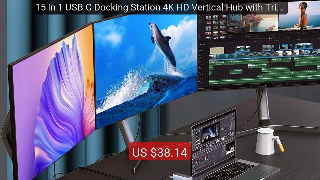 15 in 1 USB C Docking Station 4K HD Vertical Hub with Triple M... — Hot Deal 2026 | Limited Offer!