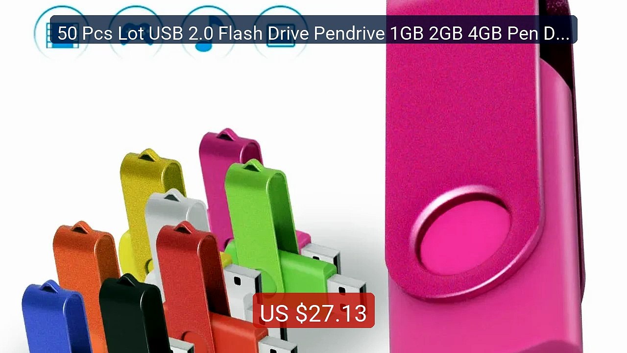 50 Pcs Lot USB 2.0 Flash Drive Pendrive 1GB 2GB...