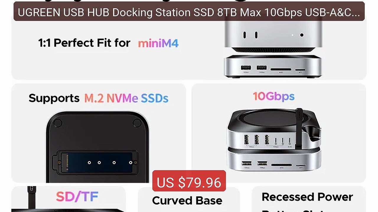 UGREEN USB HUB Docking Station SSD 8TB Max 10Gbps USB-A&C Port... — Best Buy 2026 | Great Quality!