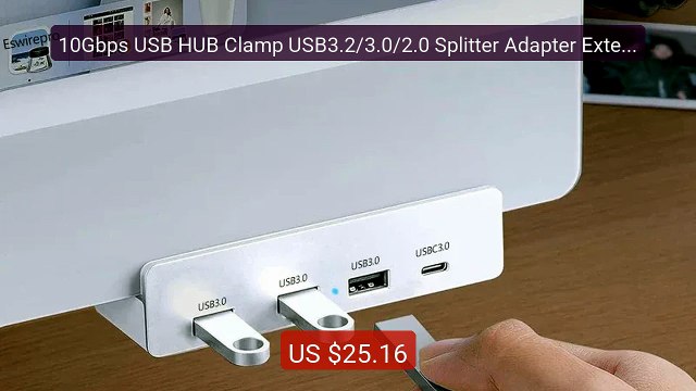 10Gbps USB HUB Clamp USB3.2/3.0/2.0 Splitter Adapter External ... — Best Buy 2026 | Great Quality!