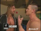 hhh Talks To  Cena after royal rumble
