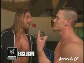 hhh Talks To  Cena after royal rumble