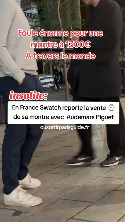 Vente annulée pour Swatch Audemars Piguet
