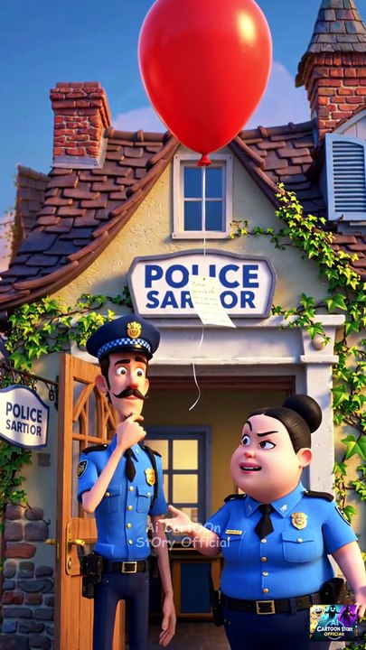 Animated Short Film |  Funny Poor Man & Police Balloon Story 😂 | #shorts #funny #viral