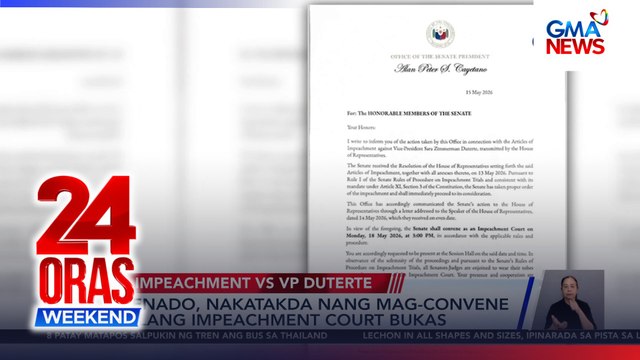 Senado, nakatakda nang mag-convene bilang impeachment court bukas | 24 Oras Weekend