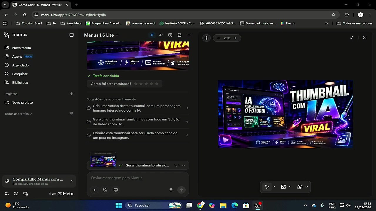 Como Criar THUMBNAILS com IA em MINUTOS (Tutorial Completo 2026!)