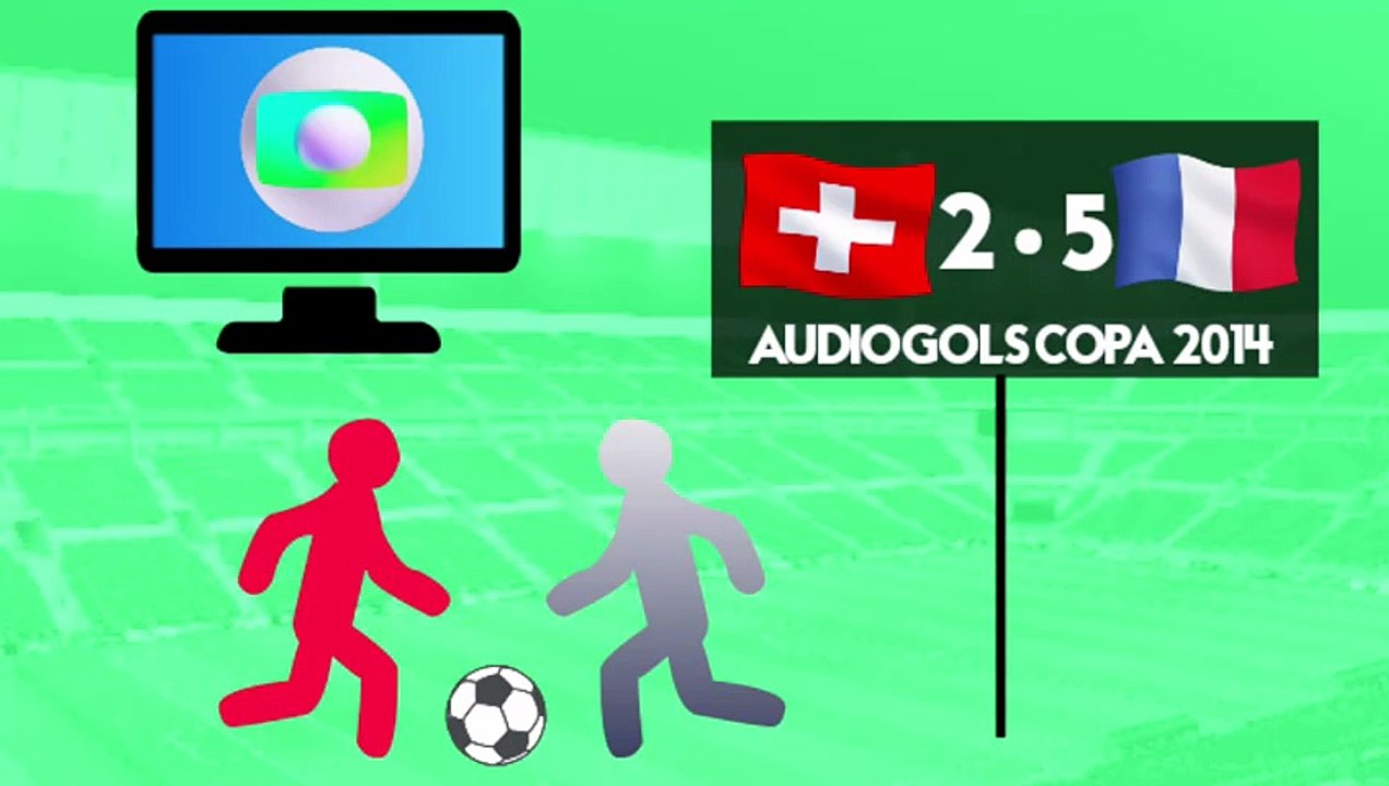 Áudiogols | Suíça 2x5 França (Globo 2014)