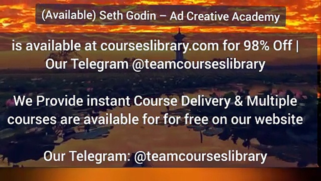 Available) Seth Godin – Ad Creative Academy