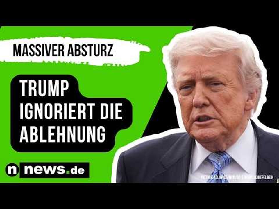 Donald Trump: Tiefer Fall setzt sich fort - US-Präsident ignoriert Ablehnung