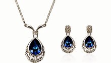 Luxury Blue Zircon Necklace & Earrings Set | Elegant Women Jewelry