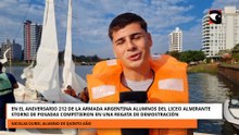 ANIVERSARIO 212 DE LA ARMADA ALUMNOS DEL LICEO ALMIRANTE STORNI DE POSADAS COMPITIERON EN UNA REGATA