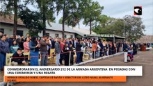 CONMEMORARON EL ANIVERSARIO 212 DE LA ARMADA ARGENTINA EN POSADAS CON UNA CEREMONIA Y UNA REGADA