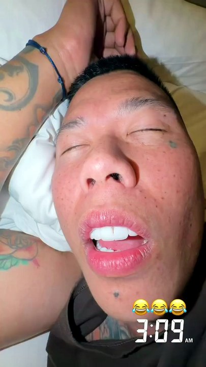I couldn’t sleep all night because of this dude’s snoring 😭😂