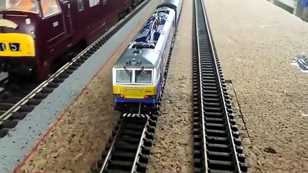My n gauge british rail Class 92 at my wednesday model railway club 7pm to 9pm