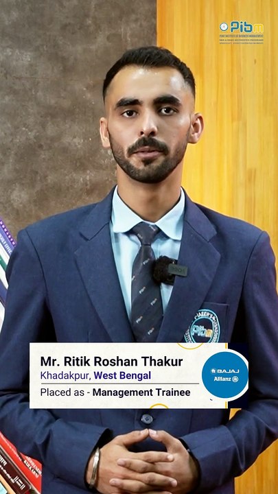 PIBM to Bajaj Allianz | Management Trainee | MBA & PGDM Placements | Ritik Roshan Thakur: Batch 2024–26