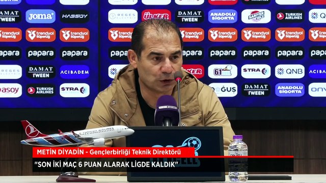 Metin Diyadin: Son iki maç 6 puan alarak ligde kaldık