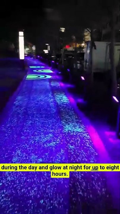 Australia's roads glow at night—no street lights needed! 🌟🛣️ #RoadSafety #Innovation
