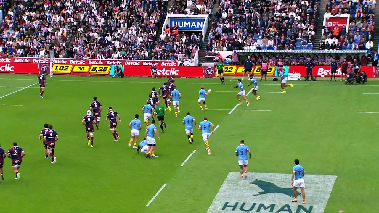 TOP 14 - Essai de Jefferson-Lee JOSEPH (USAP) - Union Bordeaux-Bègles - USA Perpignan