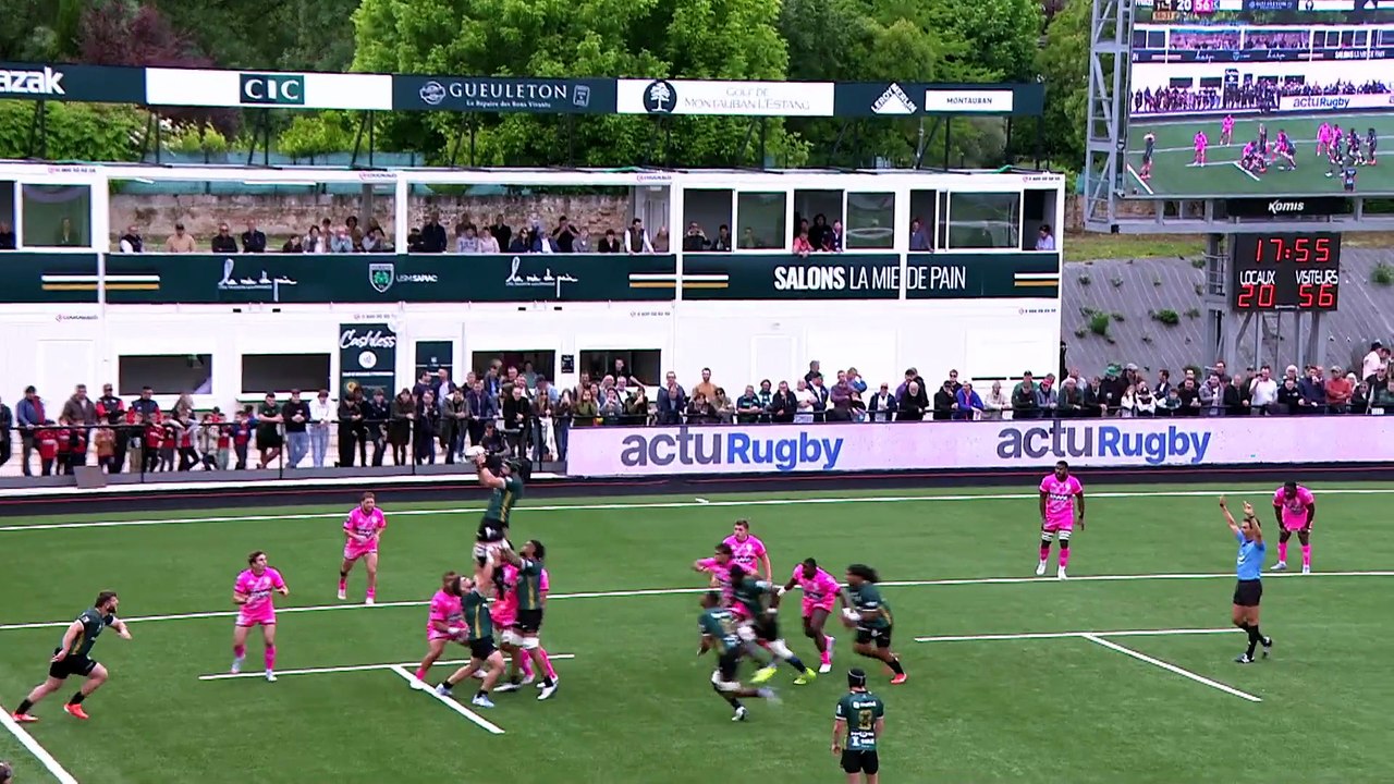 TOP 14 - Essai de Mael CASTEL (USM) - US Montauban - Stade Français Paris