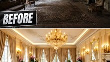 An abandoned royal salon transformed into a breathtaking luxury masterpiece with AI 👑✨