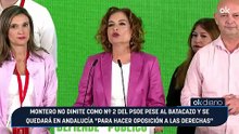 Montero no dimite como nº 2 del PSOE pese al batacazo y se quedará en Andalucía "para hacer oposición a las derechas"