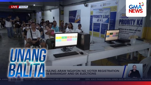 Comelec - Huling araw ngayon ng voter registration para sa 2026 BSKE | Unang Balita